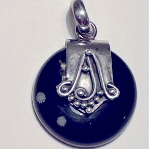 Sterling & Onyx Pendant